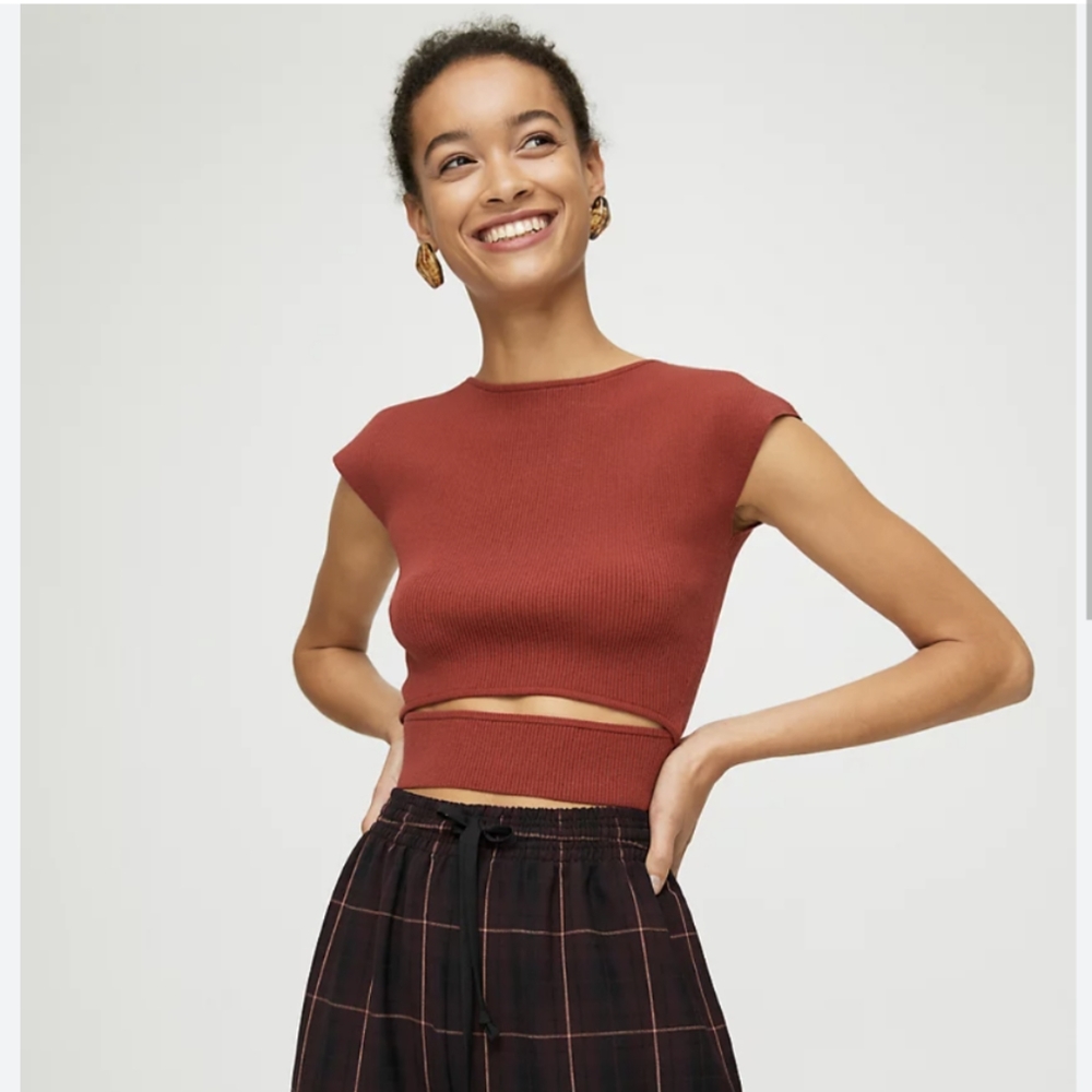 Aritzia Wilfred cutout top S